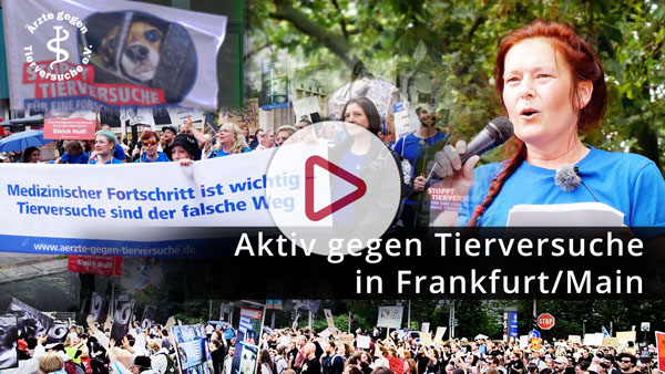 Demo gegen Tierversuche am Ernst-Strüngmann-Institut in Frankfurt